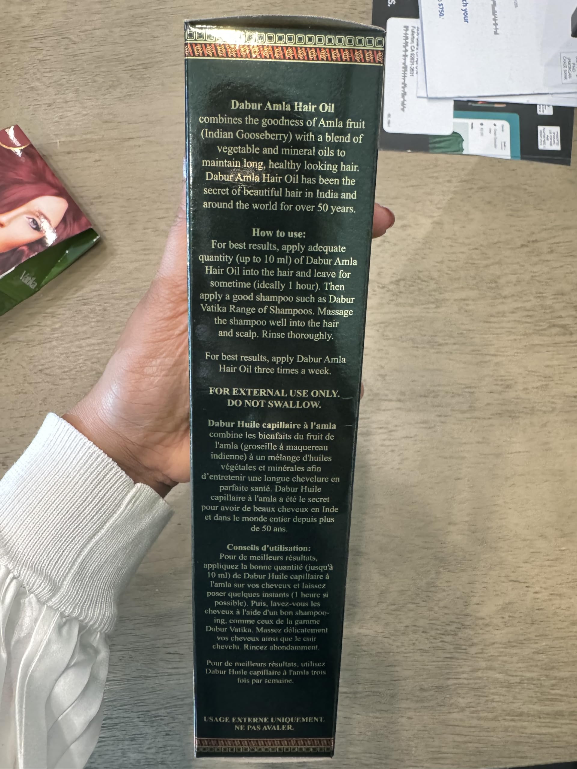 Dabur Amla Hair Oil – Nourishing Herbal Oil for Stronger, Thicker & Shinier Hair – Enriched with Amla Extracts to Reduce Fall, Strengthen Roots & Promote Healthy Growth – 500ml